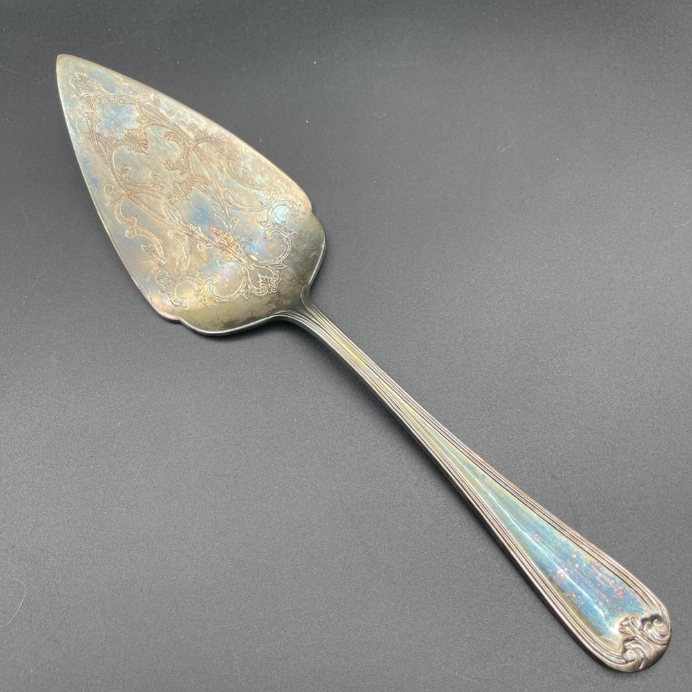 Gorham Heritage Silverplate Cake Server Italy Engraved Pie Server